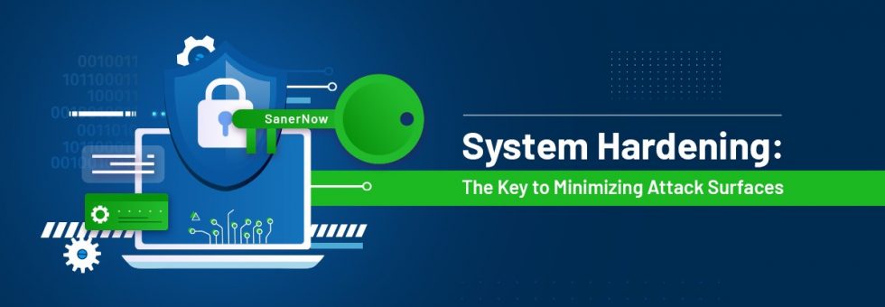 Illustration of system hardening practices securing a server infrastructure