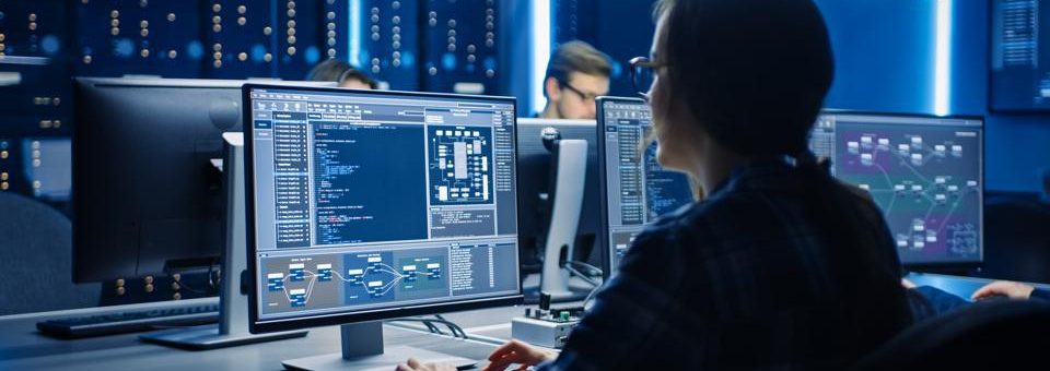 Machine learning algorithms detecting cybersecurity threats in a digital network.