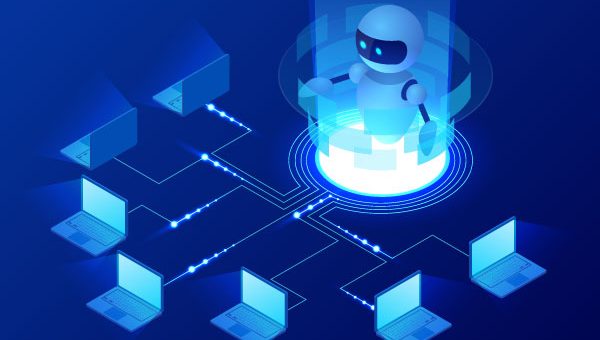 Visualization of software architecture showing modular microservices and clear service boundaries