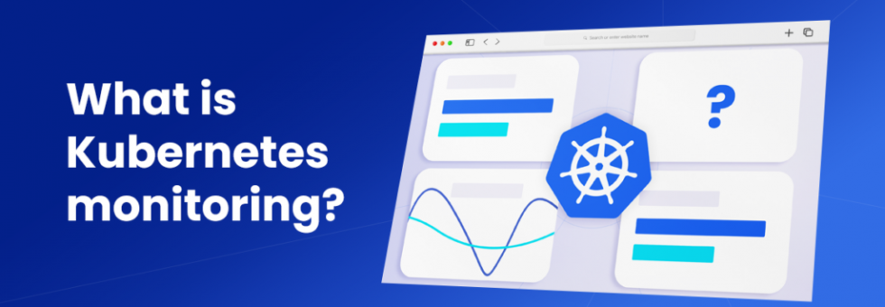 Kubernetes monitoring dashboard displaying metrics, logs, and alerts for cluster performance.